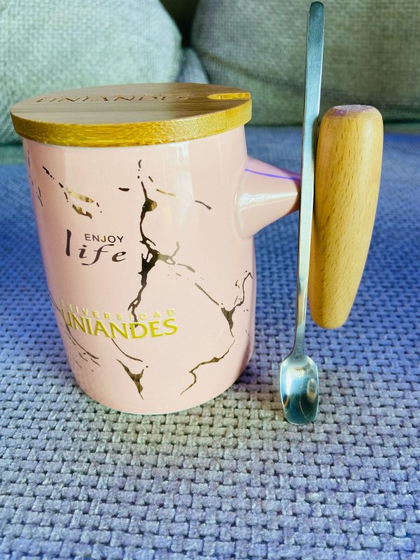 TAZA TIPO JARRO ROSA