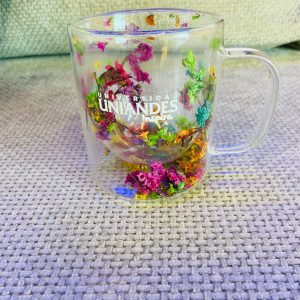 TAZA CON FLORES UNIANDES STOCK LIMITADO