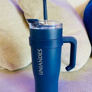 TERMO CON SORBETE DE ACERO INOXIDABLE AZUL 1200ML