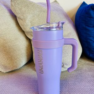 TERMO CON SORBETE DE ACERO INOXIDABLE MORADO 1200ML