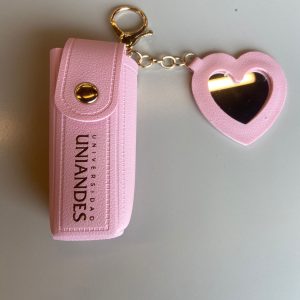 LLAVERO PORTA LABIAL ROSADO