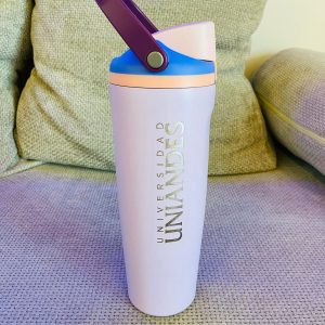 TERMO DE ACERO INOXIDABLE MORADO 890ML