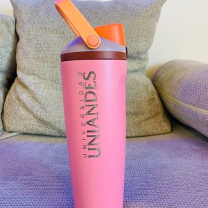 TERMO DE ACERO INOXIDABLE ROSA 890ML