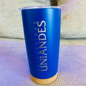 TERMO MATE DE ACERO AZUL ELÉCTRICO UNIANDES 600ML