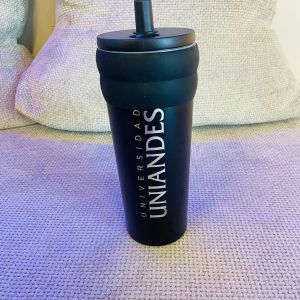 TERMO NEGRO DE ACERO CON SORBETE 700ML