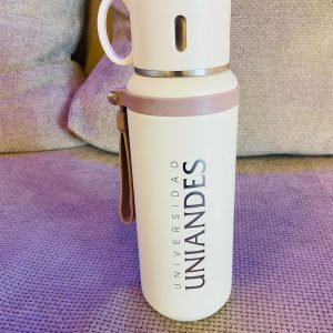 TERMO BEIGE CON TAZA 800ML